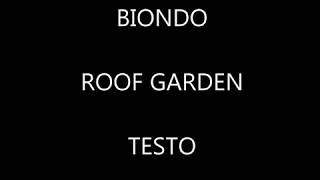 Video thumbnail of "Biondo - Roof Garden - TESTO"