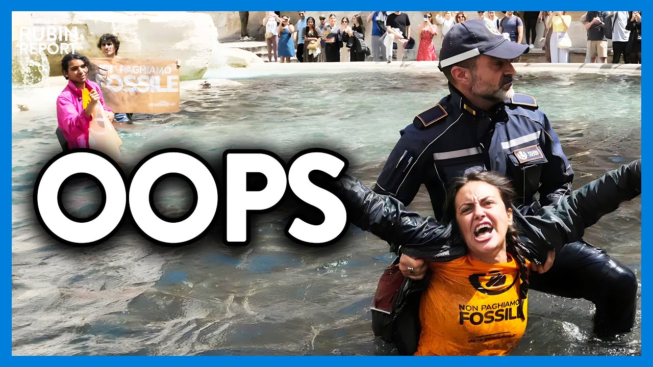 Watch Trevi Fountain Protesters Cluelessly Harm the Climate in Self Own | DM CLIPS | Rubin Report