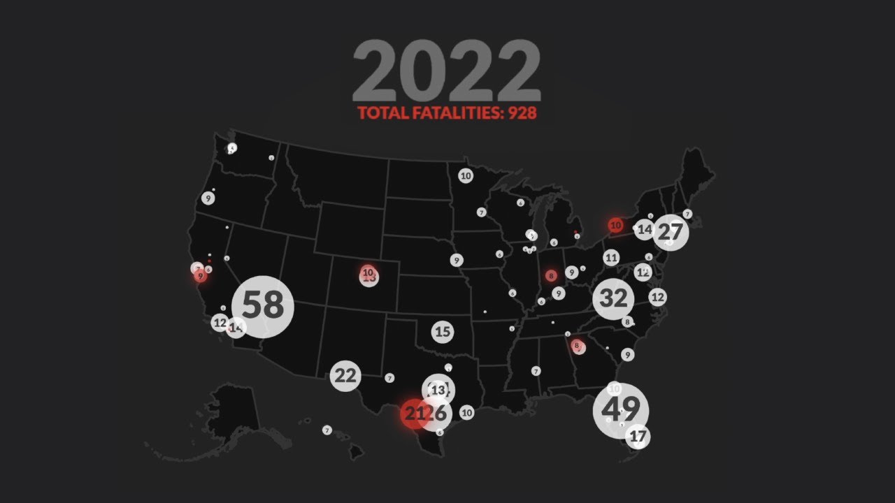 Four decades of mass shootings (1982-2022), mapped.