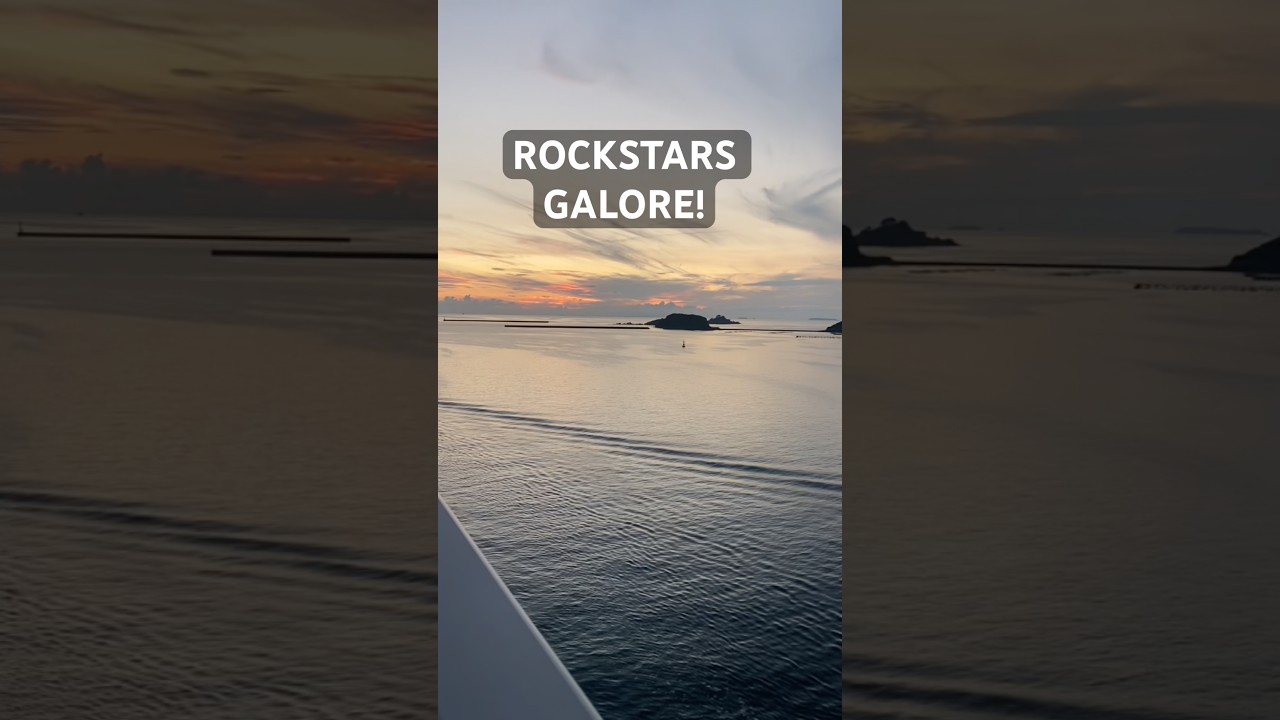ROCKSTARS at sunset sailing from Nagasaki, Japan