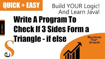 # 9| if else | Check if Given Sides Form A Triangle | BlueJ | Java