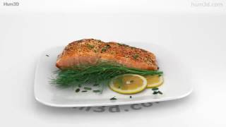 Cooked Salmon Fillet 3D model by 3DModels.org