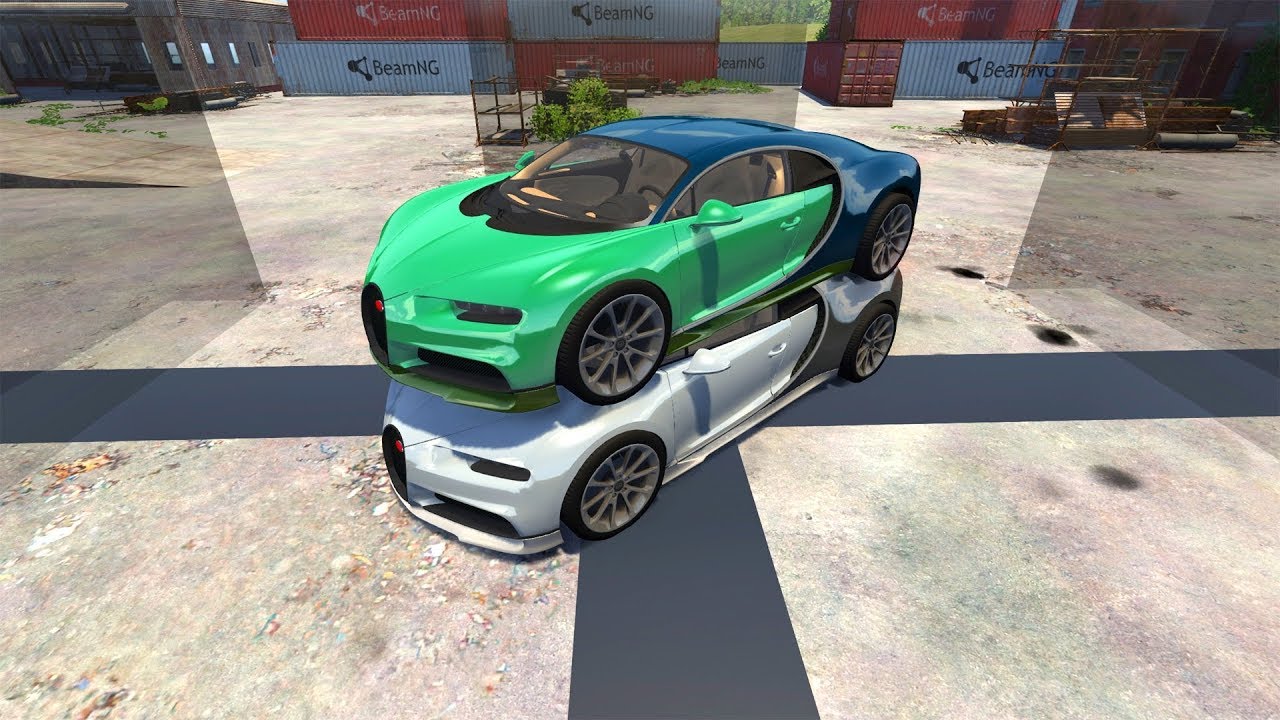 Larger Crusher Pressing Cars #2 (Statysfing Car Crushing)  - BeamNG drive