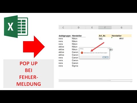 PopUp bei Fehlermeldungen