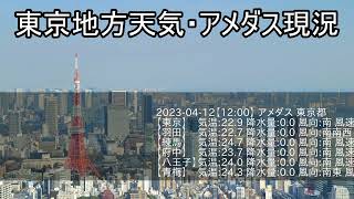東京地方の天気現況/20230412_1200/TOKYO AMEDAS update