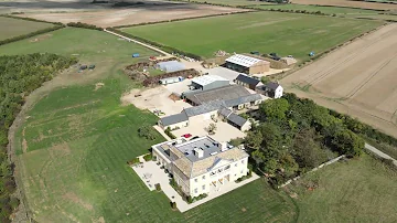 Jeremy Clarksons house and farm drone view