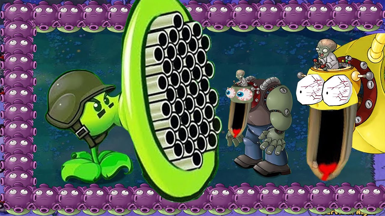 Gatling Pea Vs Robot Pea Vs Giga Gargantuar Vs Dr Zomboss Plants Vs ...