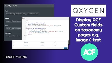 Display ACF fields on Taxonomy Pages - Image and Text - Using Oxygen Builder