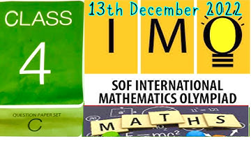 2022-23 IMO International Math Olympiad Class 4 Solved Question paper Set B #class4 #sofimo #sof