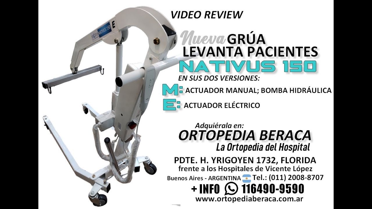 GRUA ELEVA PACIENTES NATIVUS 150 - ORTOPEDIA BERACA