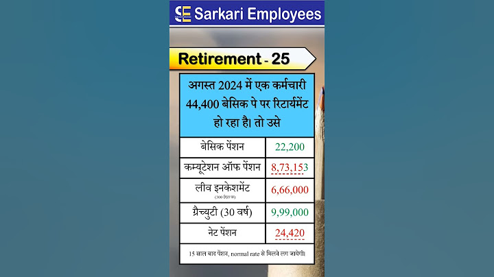 Retirement - 25, pension, eave encashment, gratuity,
