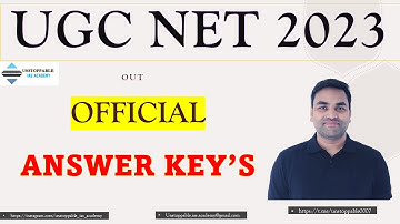 OFFICIAL OUT :- UGC NET 2023 ANSWER KEY || UGC NET JUNE 2023 ANSWER KEY
