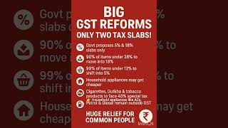 GST Reforms | Only Two Tax Slabs | Huge Relief for Common People India August - 2025 #gst