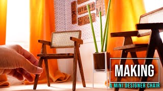Miniature Designer Chair Recreation | 1:6 Scale Dollhouse and Dioramas