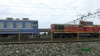 【DE10 1513連結シーン】 東武へ譲渡の12系&14系 熊谷貨物ターミナル 20160930