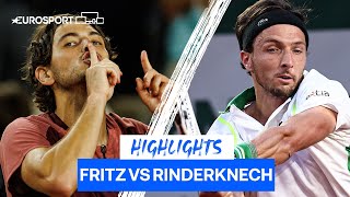 Fritz Beats Last Remaining Frenchman Rinderknech! | Roland-Garros Highlights | Eurosport Tennis