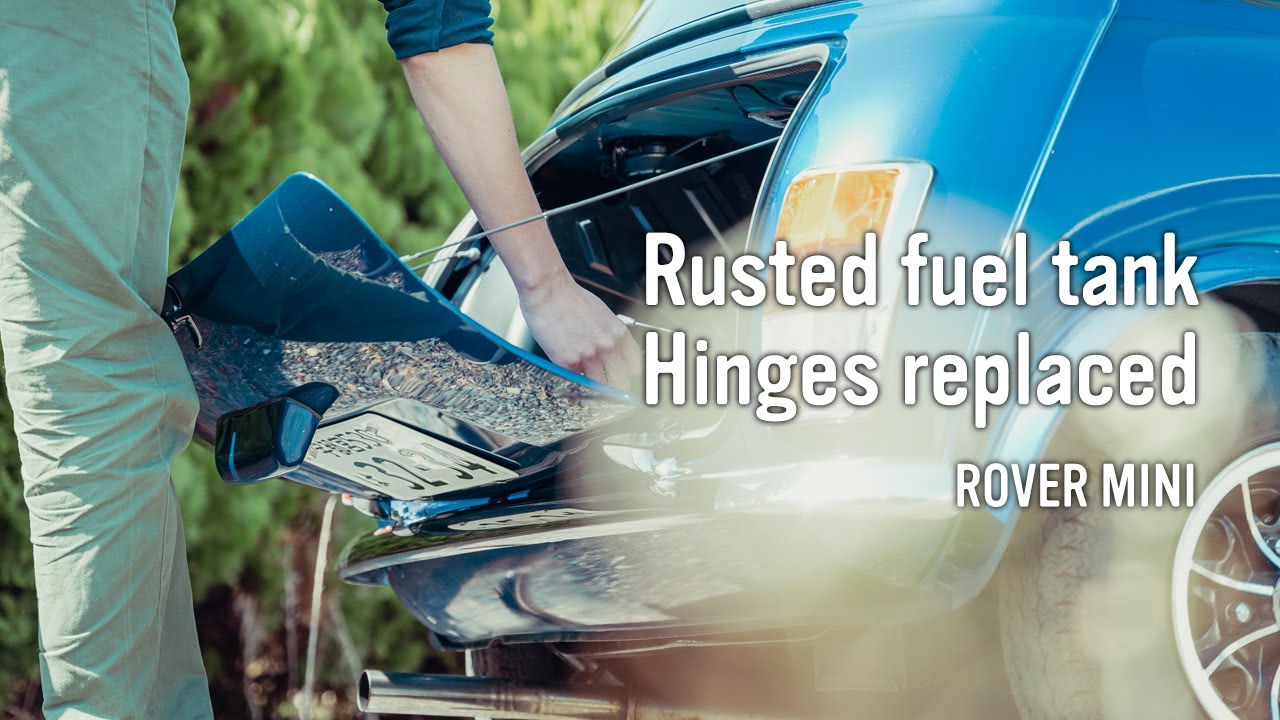 サビたタンクとトランク穴とヒンジ交換 | ローバーミニ | Classic mini