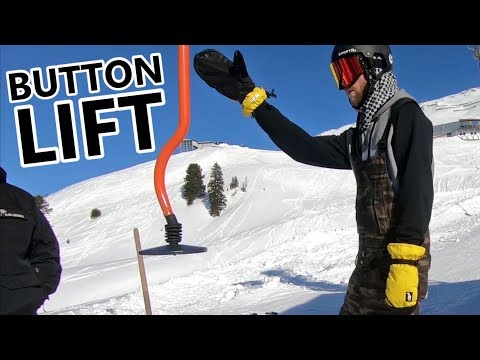 How To Ride A Button Lift - Beginner Snowboard Tutorial