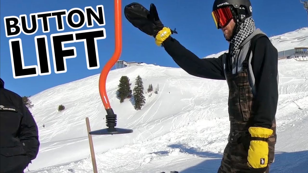 How To Ride A Button Lift - Beginner Snowboard Tutorial