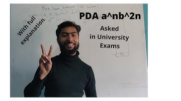 PDA design L=a^n b^2n| University asked question| Very very important| TOC Lecture| Part-3