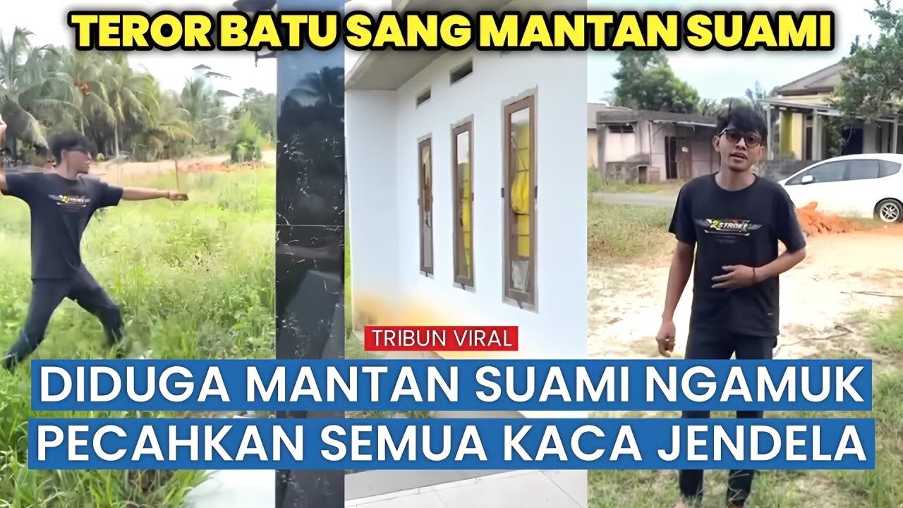 Mengamuk di Rumah Mantan Istri, Pria di Bangka Barat Pecahkan Kaca Berkali-kali, Aksi Terekam Viral