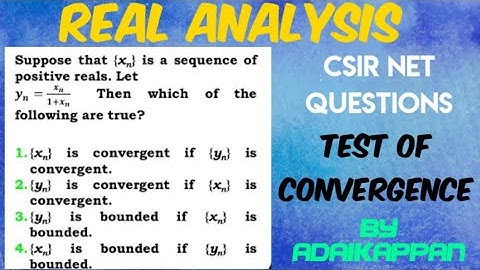 Real Analysis Questions for PGTRB/ CSIR/TNSET/GATE