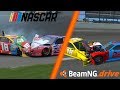 Reenacting NASCAR Crashes in BeamNG.Drive Soft Body Physics (Real Life vs BeamNG)