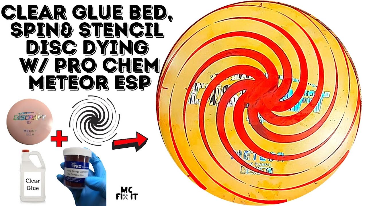 Discraft Meteor Spin, Stencil, and Lotion Bed Disc Golf Dye Pro Chem & Die Guide