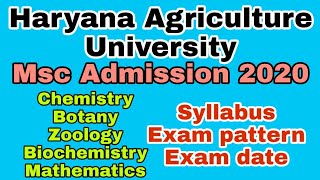 HAU Msc admission 2020: Syllabus, pattern, important dates 2020