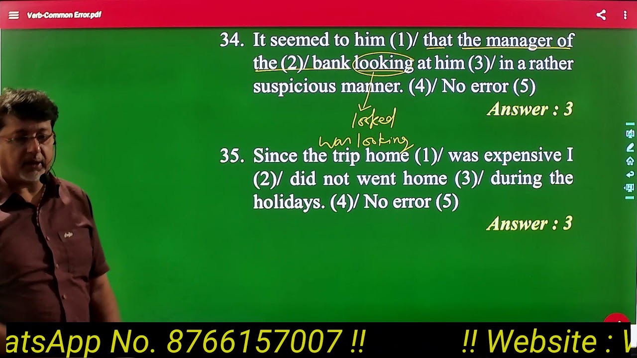 # 50. Verb : Common Errors