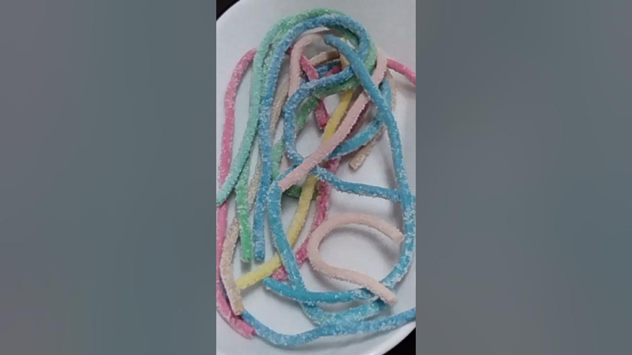 Colorful Spaghetti Gummy satisfying youtubeshorts YouTube