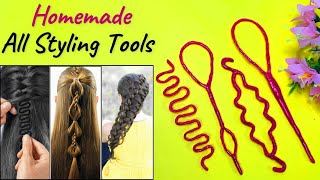 How to make hair tools at home||diy hair accessories||hair styling tools||homemade||sajal malik