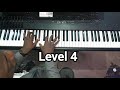 4 levels of the 251 chord movements  piano tutorial