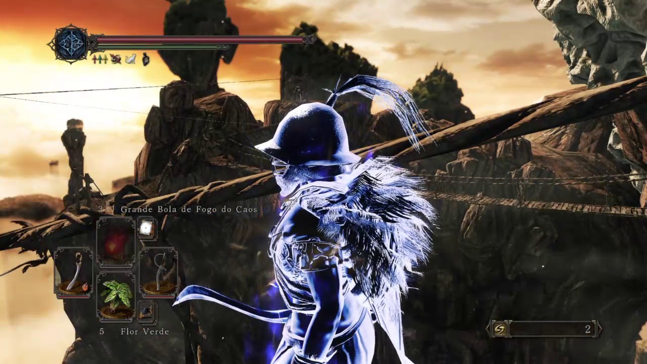 DS2 Blue Invasion Demonstration Buff On Two Weapons With Power Stance