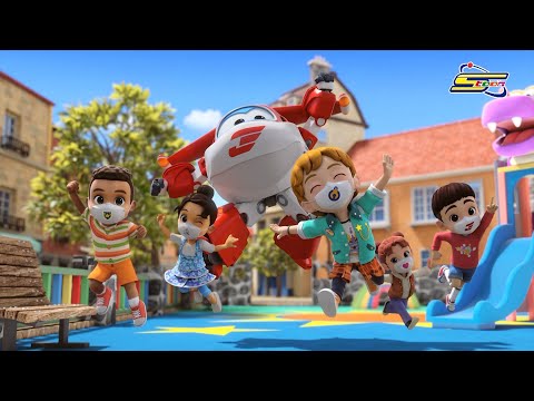 سبيستون - سوبر وينغز يحاربون الفيروس 1 | Spacetoon - Super Wings fighting the virus 1