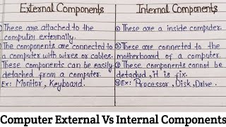 External Components Vs Internal Components | Difference Between External And Internal Components