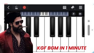 Kgf Bgm In ONE MINUTE  |  Kgf Bgm Walkband Cover  |  Easy Piano Tutorial  |  Rocky Bhai Bgm Piano Notified