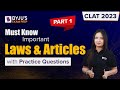 Must know important laws  articles for clat  clat 2023 legal aptitude  part 1  byjus exam prep