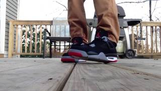 jordan 4 bred with jeans