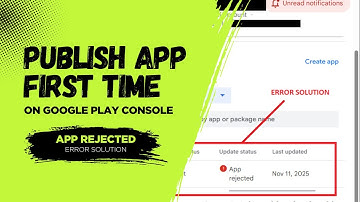 When you publish first app on Google Play Console then Get App Rejected Error