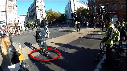 Cyclist Running Red Lights Gets Not so Instant Karma
