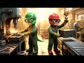 PİJAMASKELİLER FABRİKADA İŞE BAŞLADI! 🏭👷♂️ - Kertenkele ve Baykuş Kız Human Fall Flat