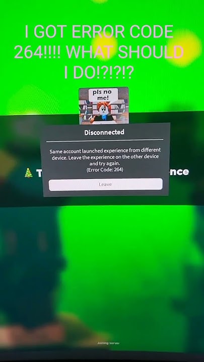 I got ERROR CODE 264....... - YouTube
