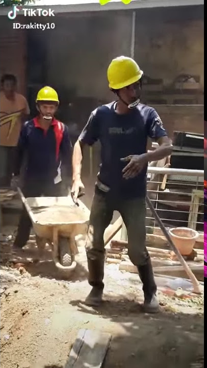 Tik Tok Lucu KULI BANGUNAN (Lagu via vallen holiday)
