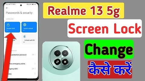 Realme 13 5g screen lock kaise change kare/ Realme 13 5g pattern lock change kaise kare