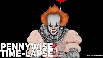 Pennywise Time-Lapse Drawing using Procreate | 14h 28m