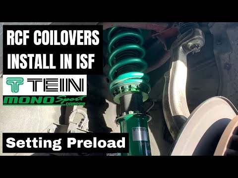 Lexus RCF TEIN Front Coilover Install Into ISF | How To Set Coilover Preload