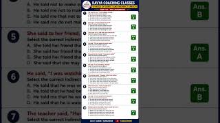 10 Important MCQs on Direct &amp; Indirect Speech | Practice Set