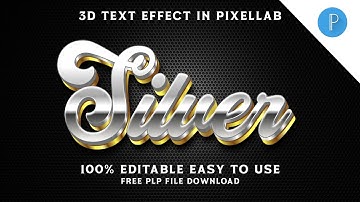 Silver Text Effect in pixellab | plp file free download | text effect pixellab plp file