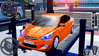 3D Driving Class #25 : Real City Driving - Gas Station New Car Hyundai Solaris - Android GamePlay screenshot 1